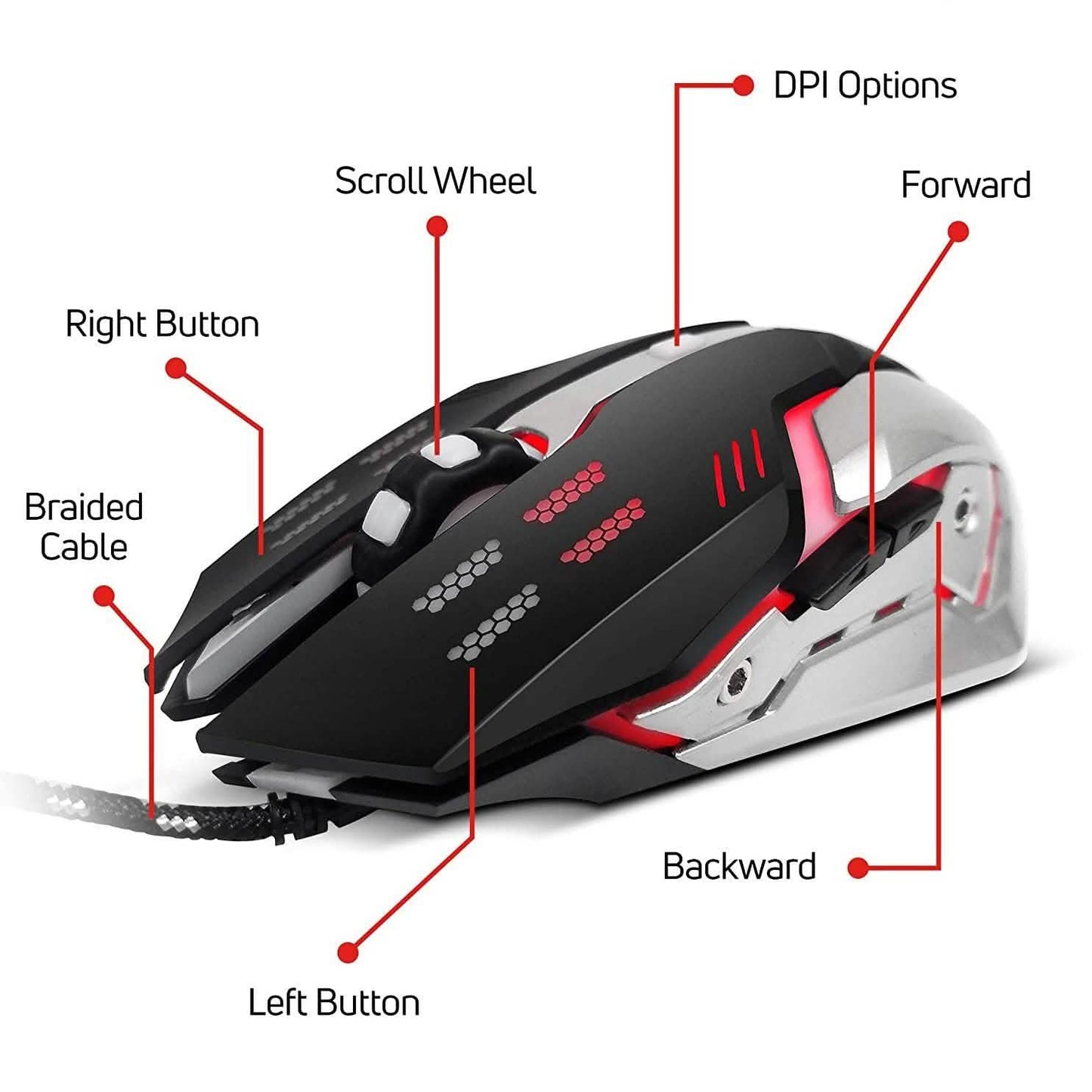 PBX Gladiator Wired Gaming Mouse DailySale