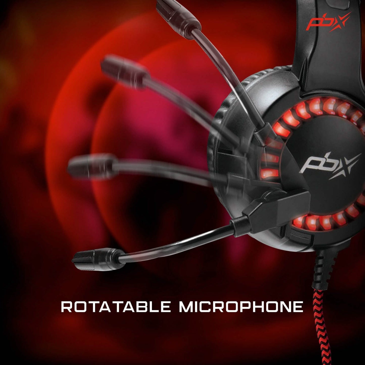 PBX INFERNO H8 Wired LED Headset with Boom Microphone and Noise-Reduction DailySale