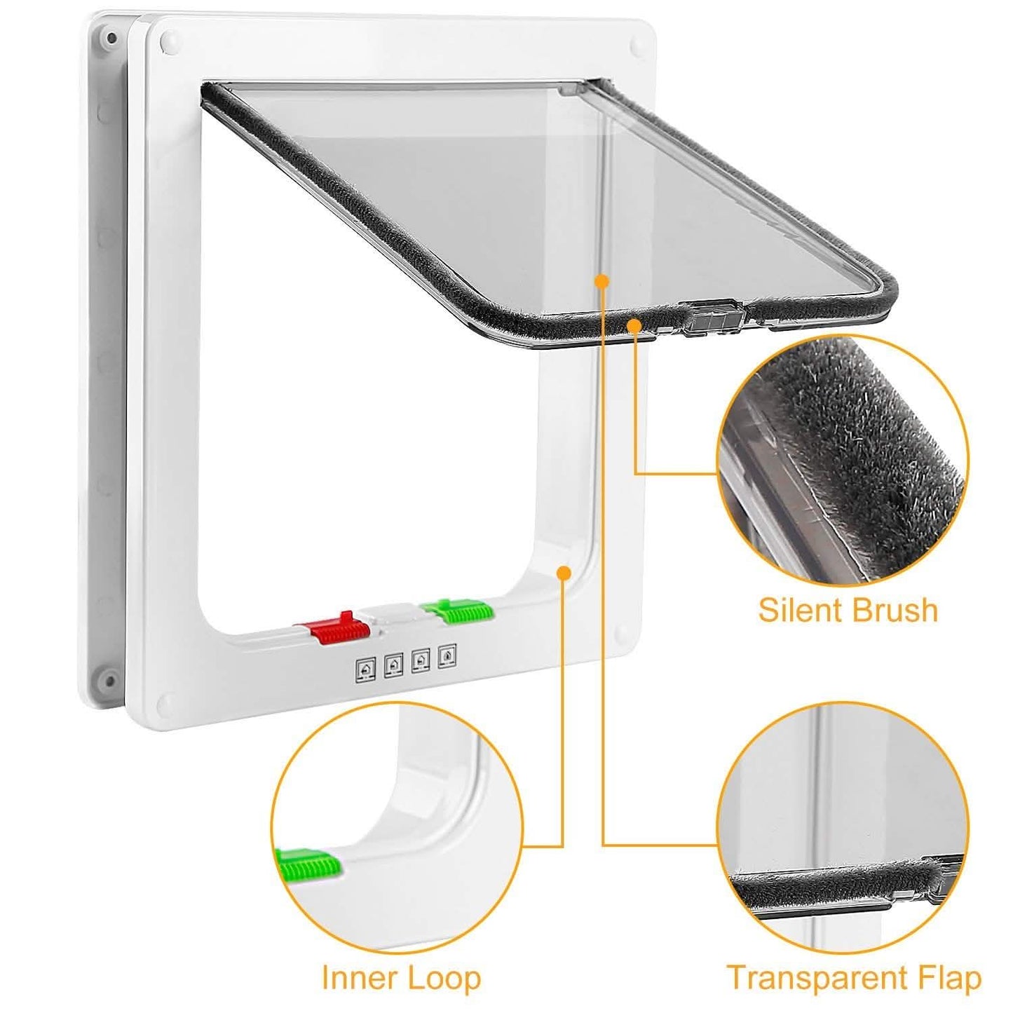 Pet 4 Way Locking Quiet Flap Door DailySale