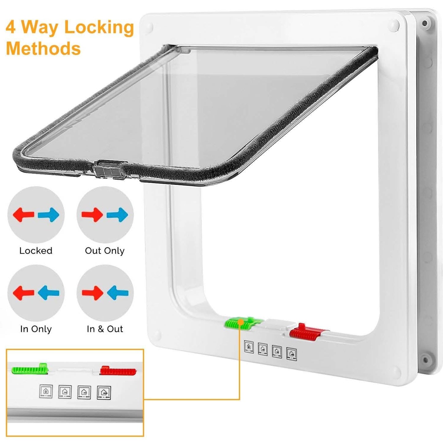 Pet 4 Way Locking Quiet Flap Door DailySale