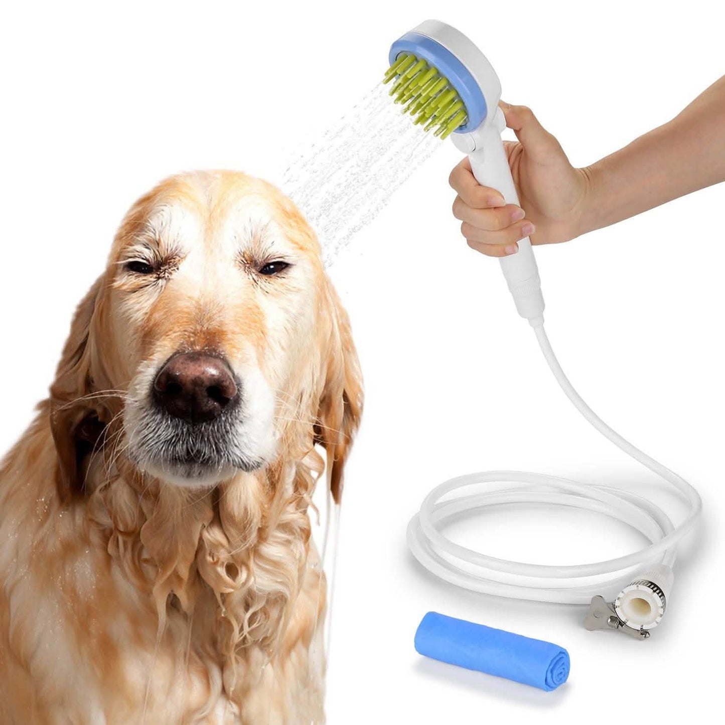 Pet Massage Shower Sprayer with Towel DailySale
