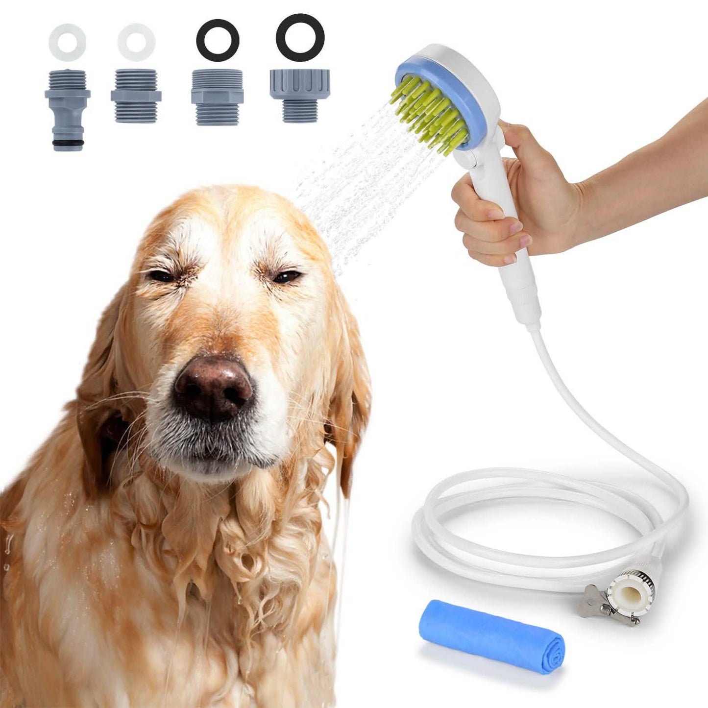 Pet Massage Shower Sprayer with Towel DailySale