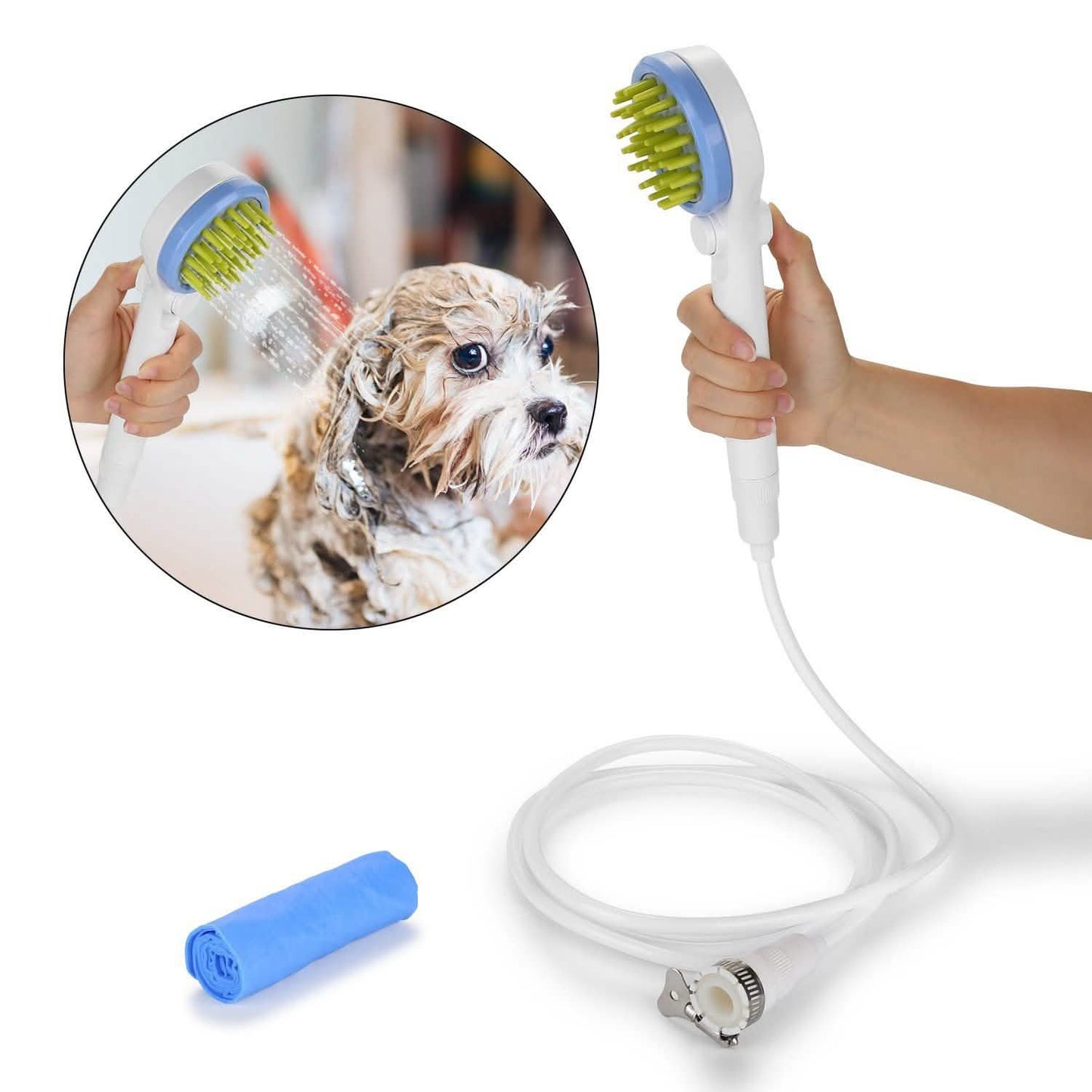 Pet Massage Shower Sprayer with Towel DailySale