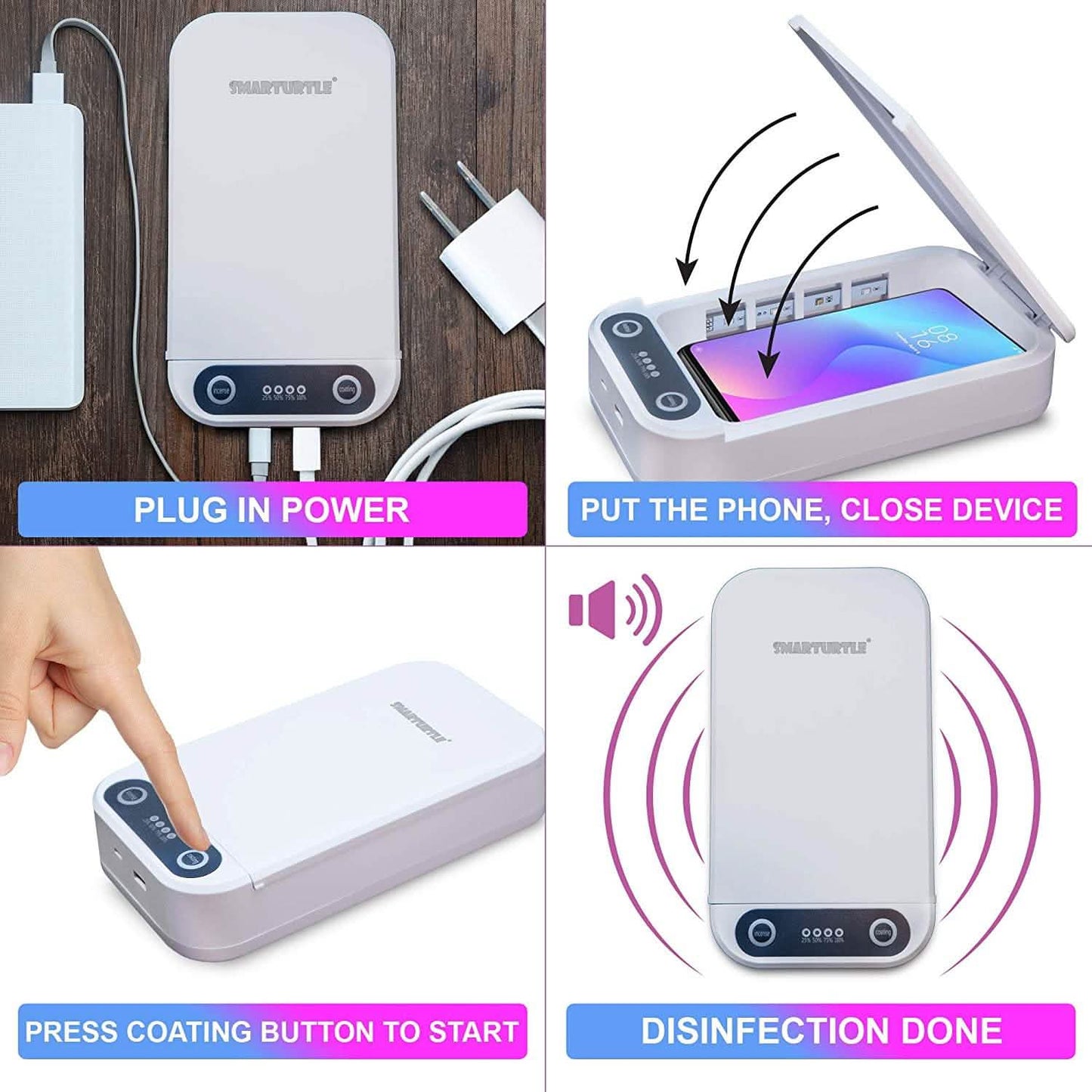 Phone Sanitizer Uv Portable Smart Phone Sterilizer UV-C DailySale