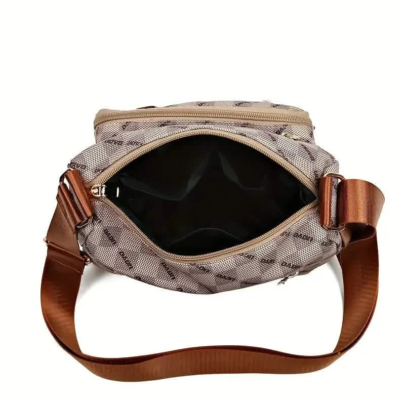 Plaid Pattern Crossbody Bag, Women's Multi Pockets Purse, Studded Decor Faux Leather Shoulder Bag DailySale