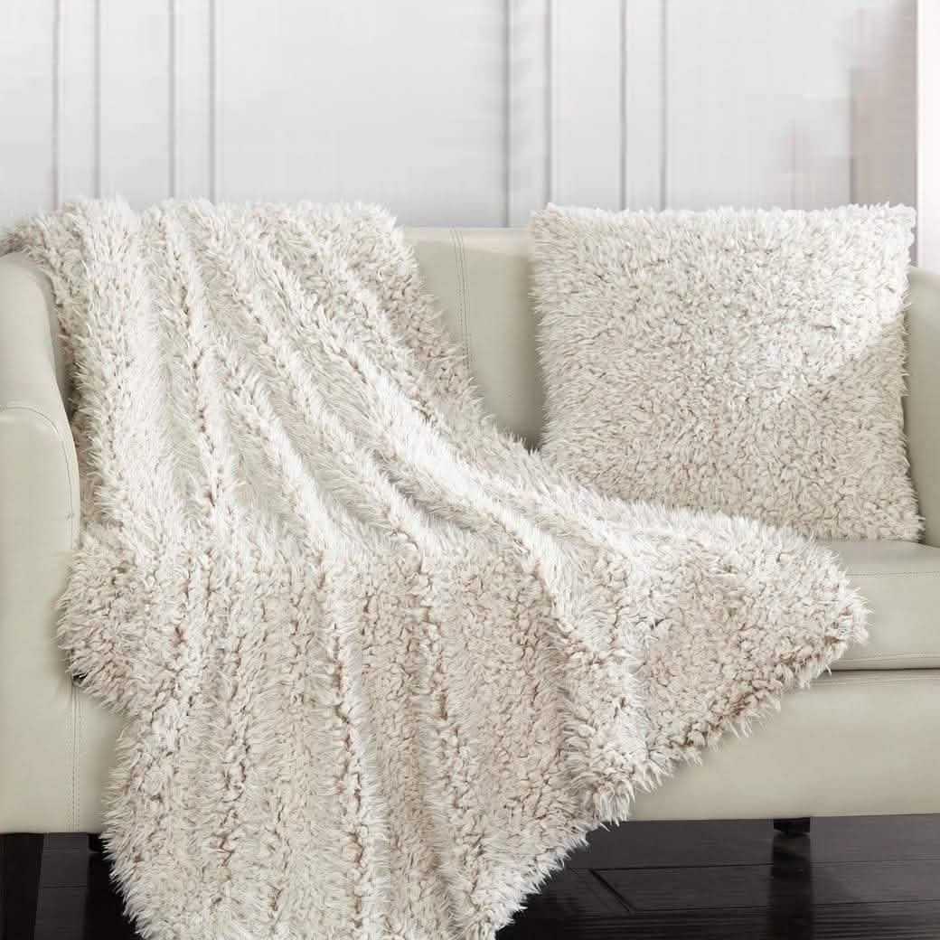 Plush Throw Blanket and Pillow Set DailySale