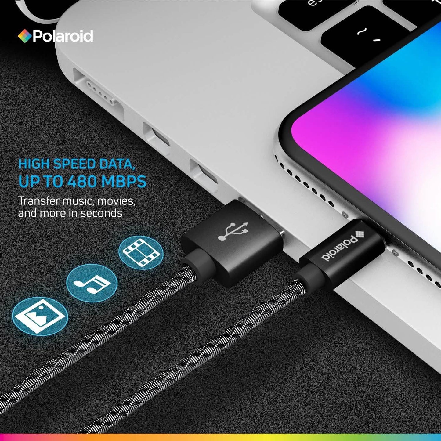 Polaroid Apple Certified 5 Ft. Lightning Cable DailySale