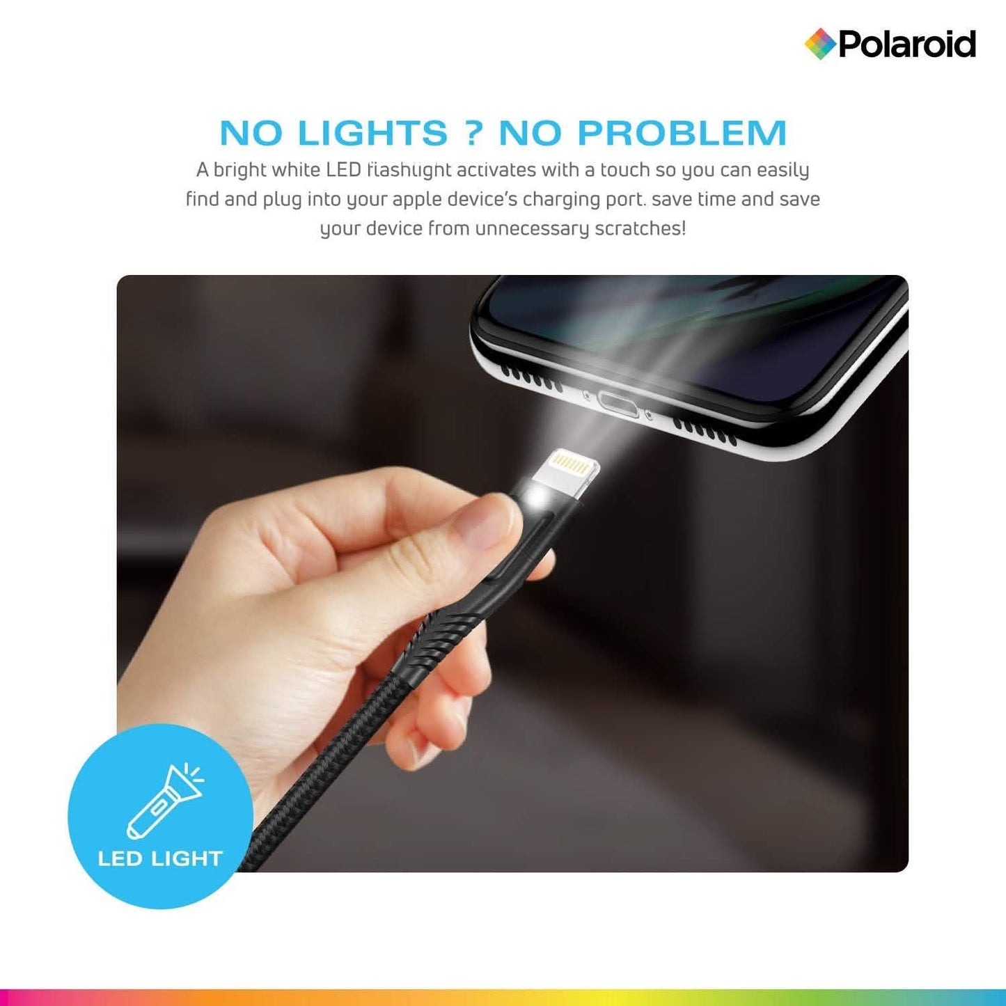 Polaroid Apple MFi Certified 5 Ft. Lightning Cable DailySale
