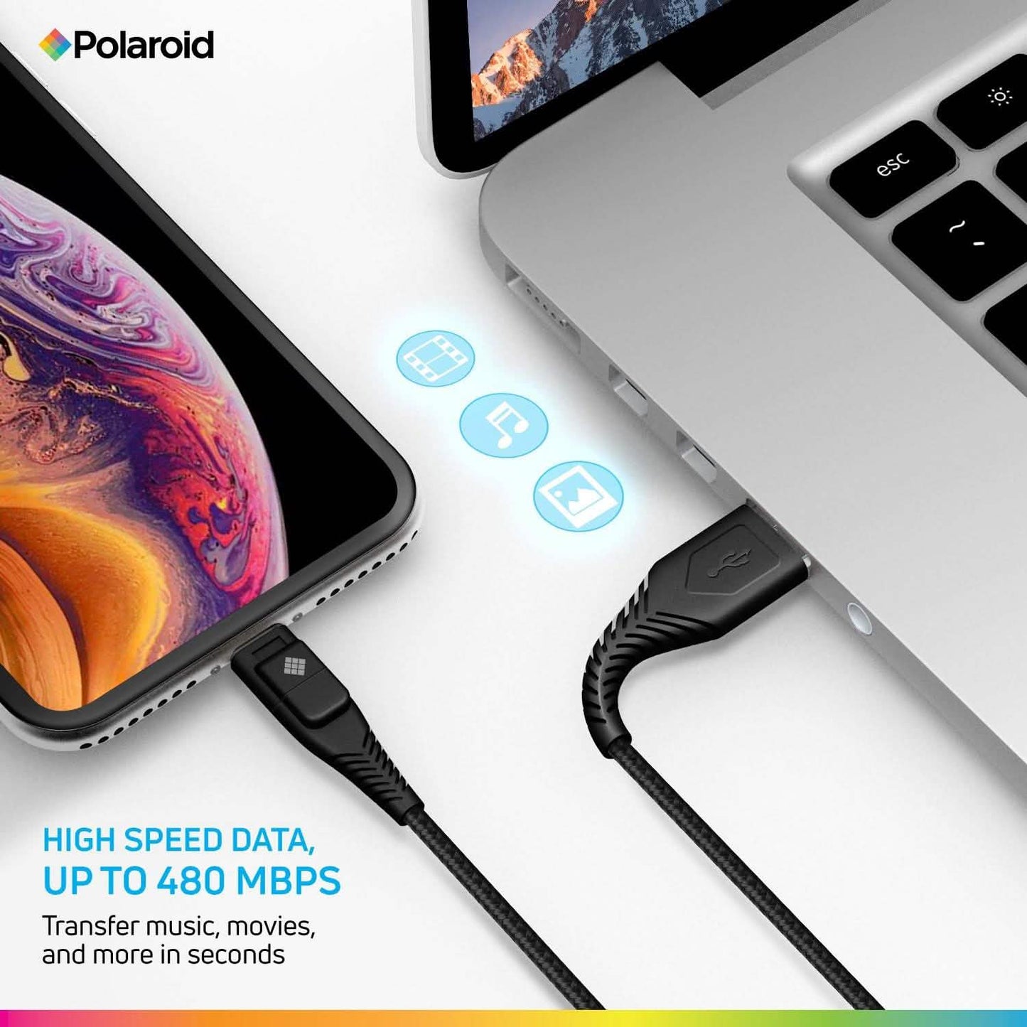 Polaroid Apple MFi Certified 5 Ft. Lightning Cable DailySale
