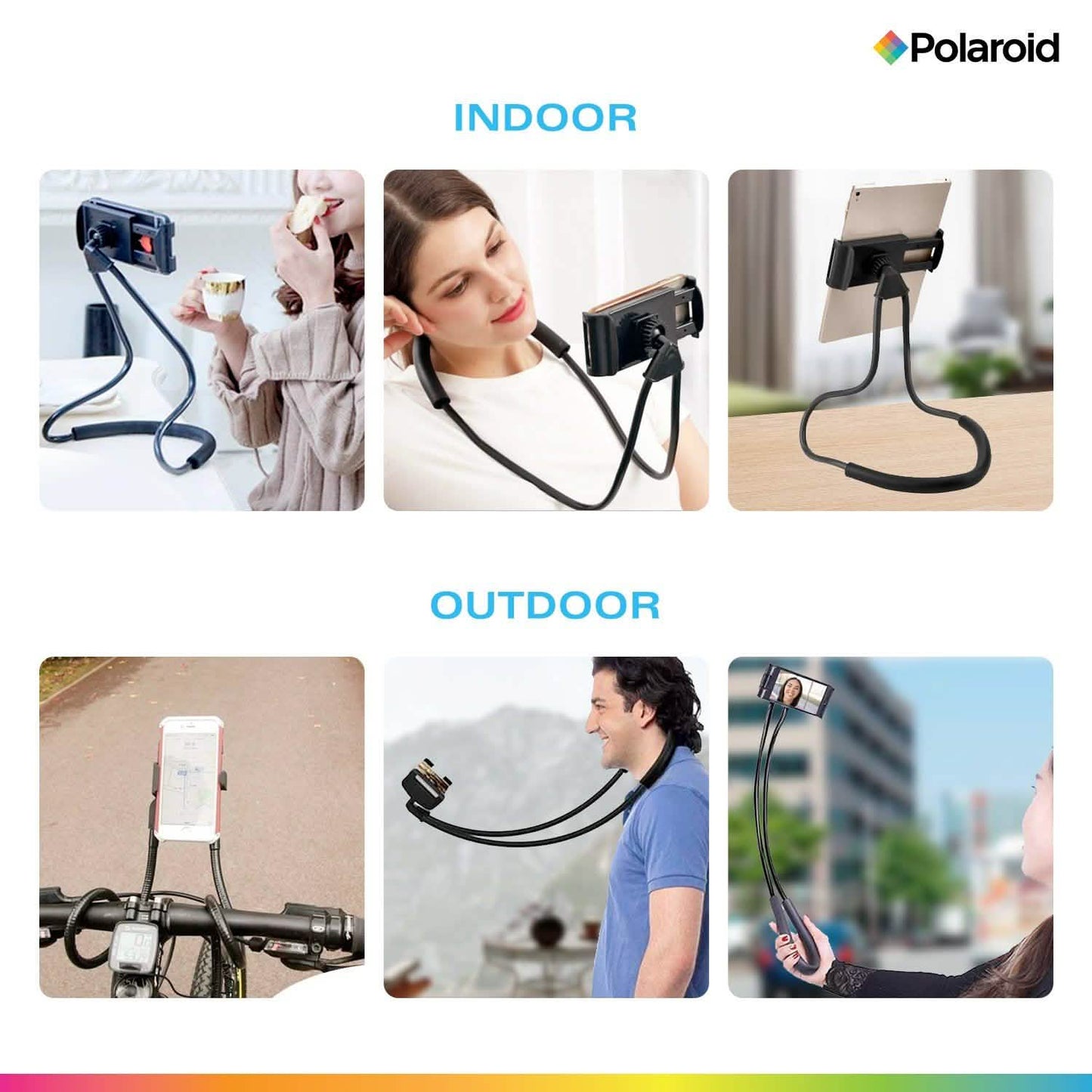 Polaroid Gooseneck Phone Holder, Flexible Hands Free Smartphone Mount DailySale