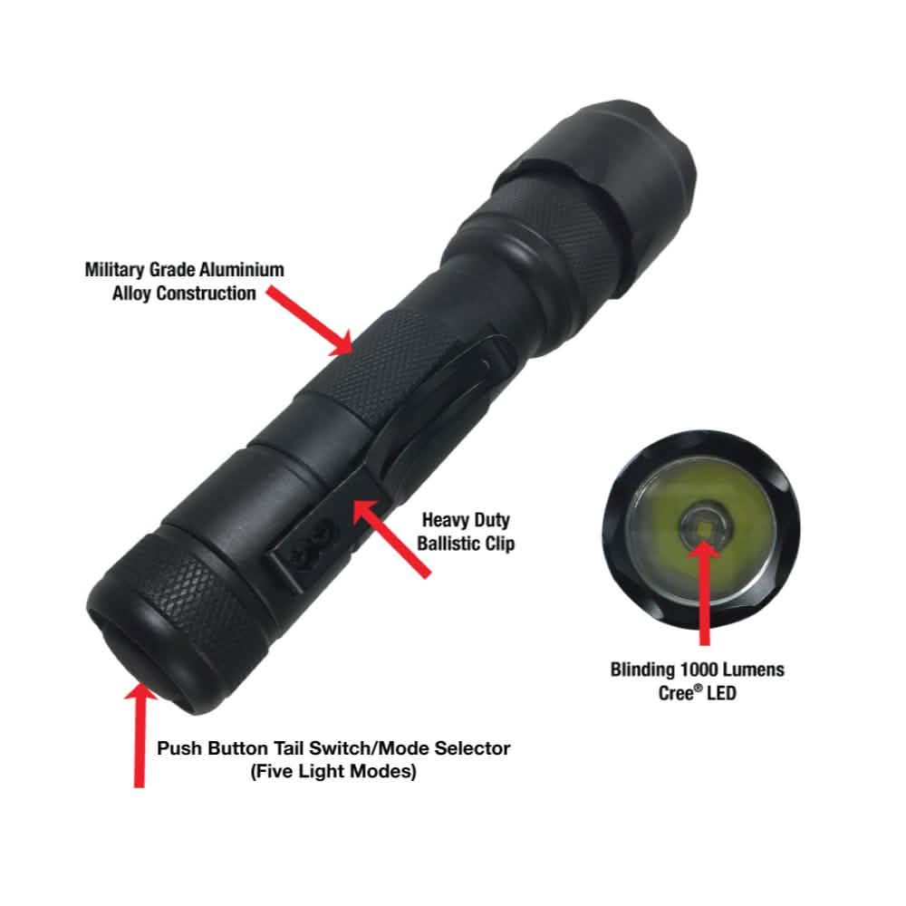 Police Force Tactical Ultra-Lite L2 LED Flashlight DailySale