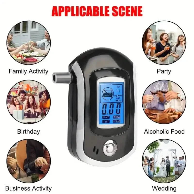 Police-Grade Breathalyzer with LCD Display - AT6000 Alcohol Tester DailySale