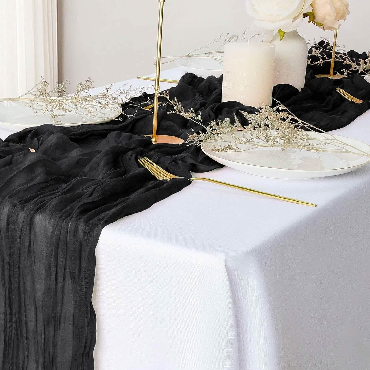 Polyester Crinkle Table Runner DailySale