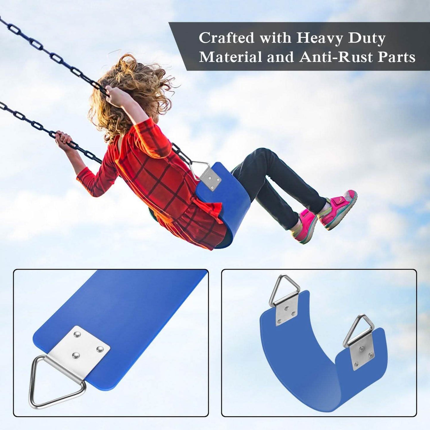 Polymer Blue Swing Belt Sea Flexible Rubber DailySale