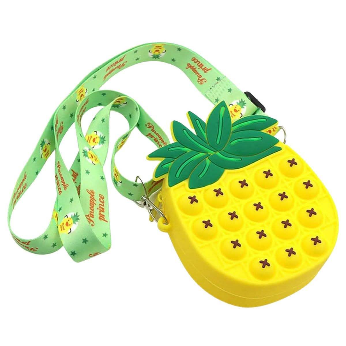Pop-It Bubble Unicorn And Fruits Fidget Crossbody Handbag Purse DailySale