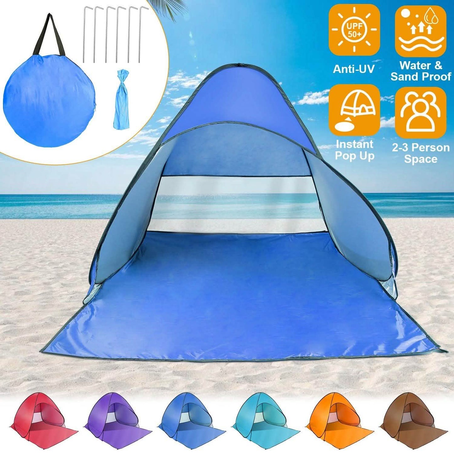 Pop Up Beach Tent Sun Shade Shelter DailySale