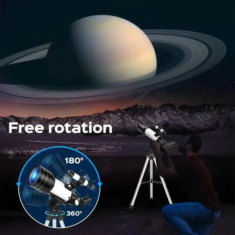 Portable Astronomical 150X Telescope 70mm Aperture Telescope Monocular With Tripod DailySale