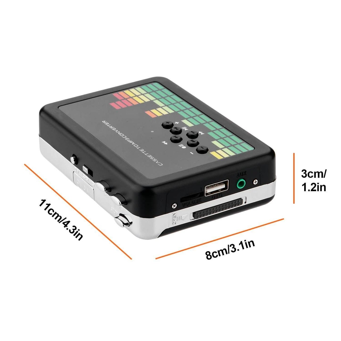 Portable Cassette Audio Music Player Tape-To-MP3 Converter Cassette Recorder DailySale