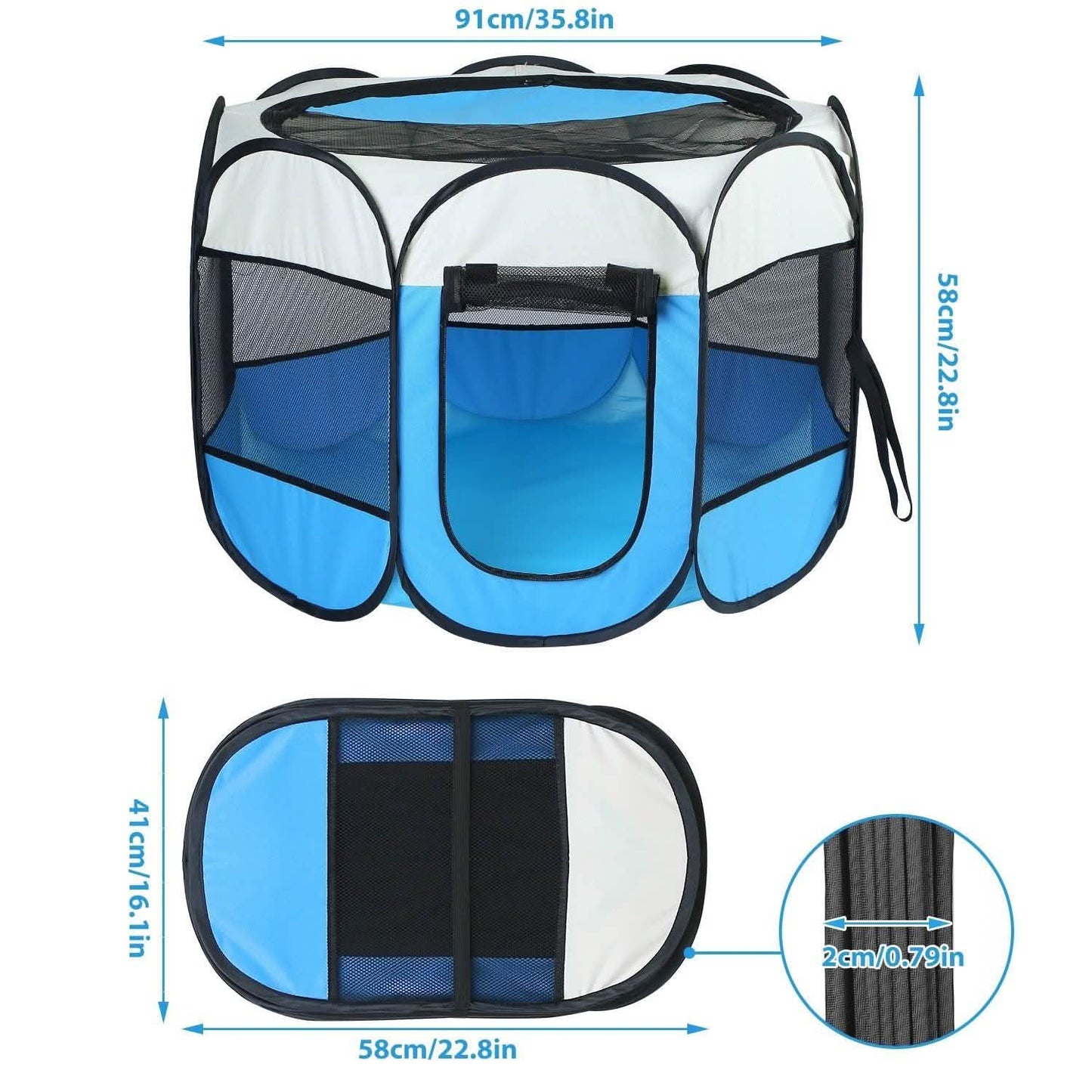 Portable Foldable Pet Playpen For Dogs Cats Other Pets DailySale