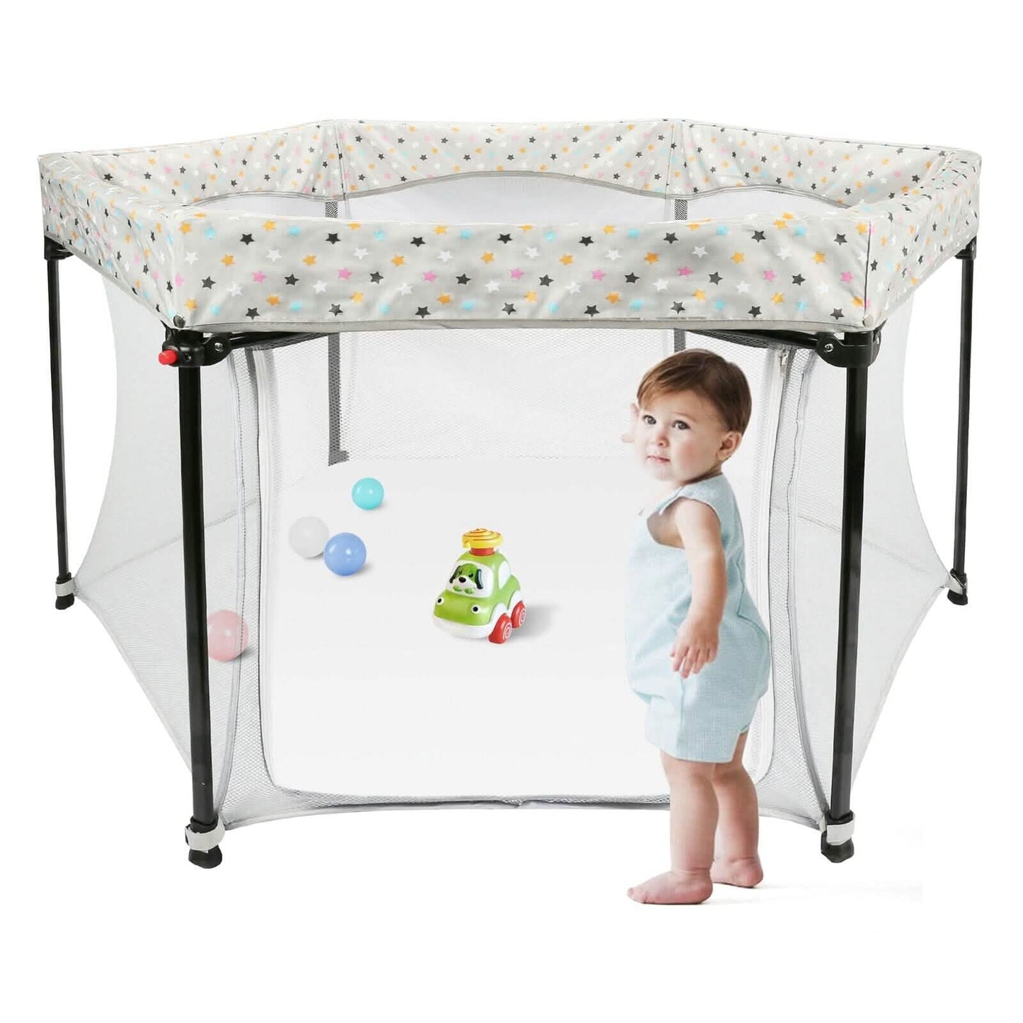 Portable Folding Playard for Babies, Toddler Indoor & Outdoor Play DailySale