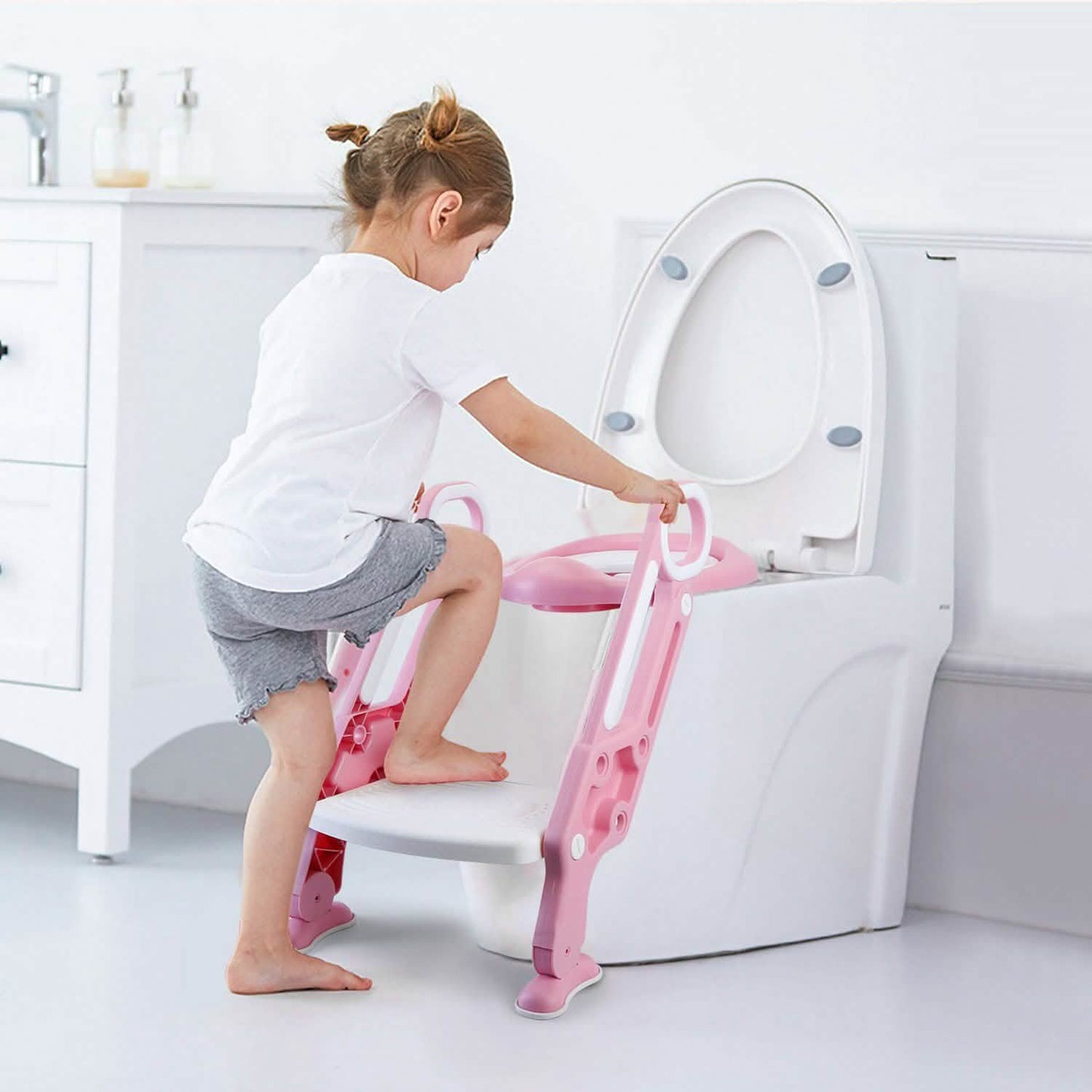 Potty Training Toilet Seat with Steps DailySale