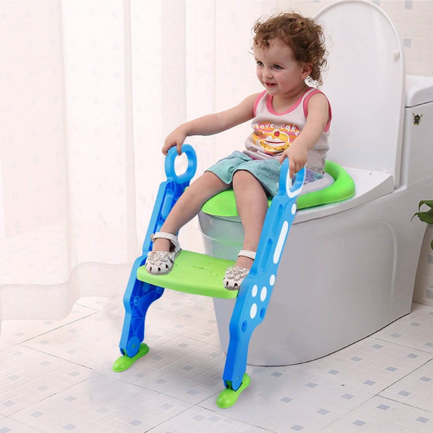 Potty Training Toilet Seat with Steps DailySale