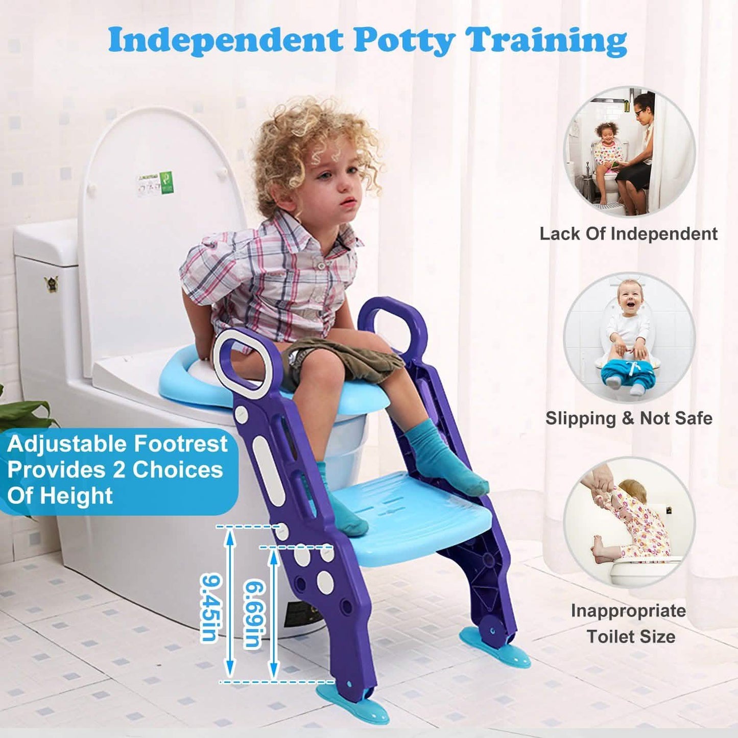 Potty Training Toilet Seat with Steps DailySale