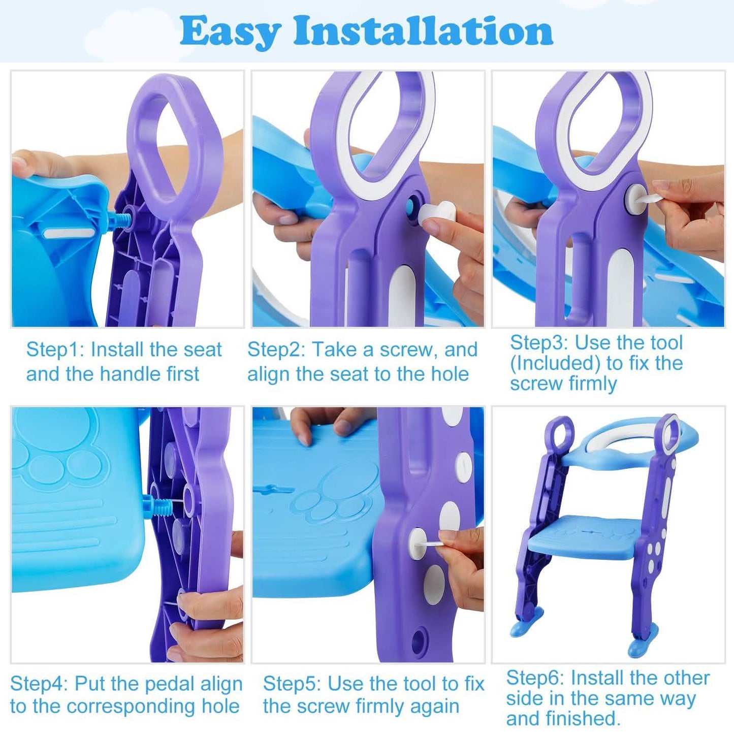 Potty Training Toilet Seat with Steps DailySale