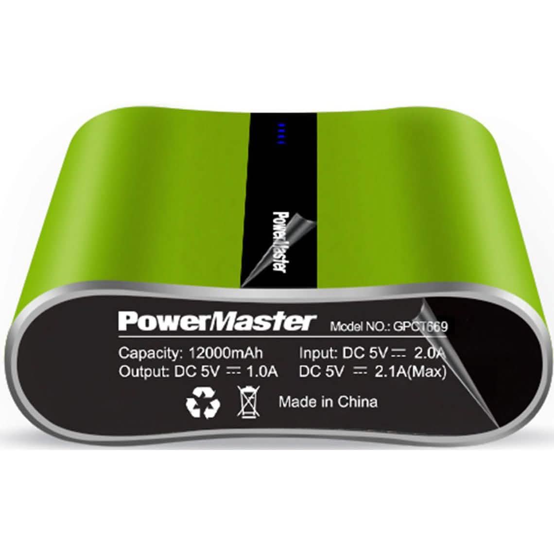 Powermaster 12000mAh Portable Charger with Dual USB Ports 3.1A Output DailySale