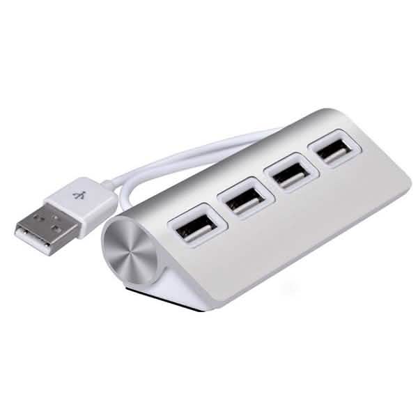 Premium 4 Port Aluminum USB Hub with 11-Inch Shielded Cable DailySale