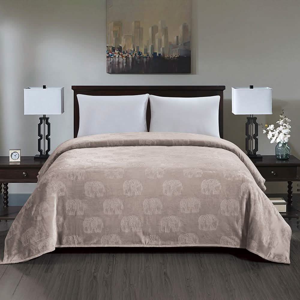 Premium Flannel Fleece Elephant Design Blanket DailySale