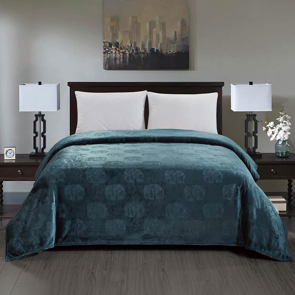 Premium Flannel Fleece Elephant Design Blanket DailySale