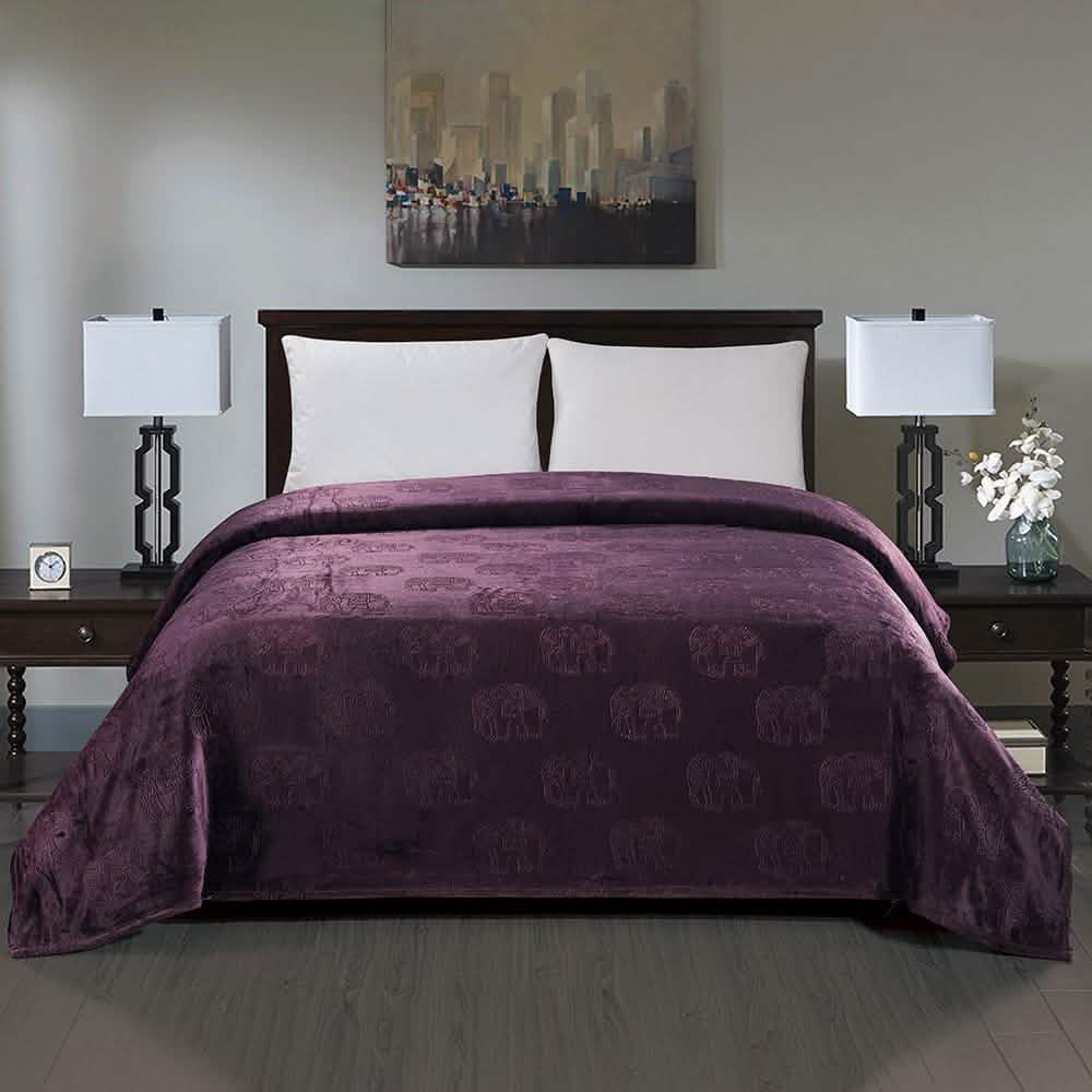 Premium Flannel Fleece Elephant Design Blanket DailySale