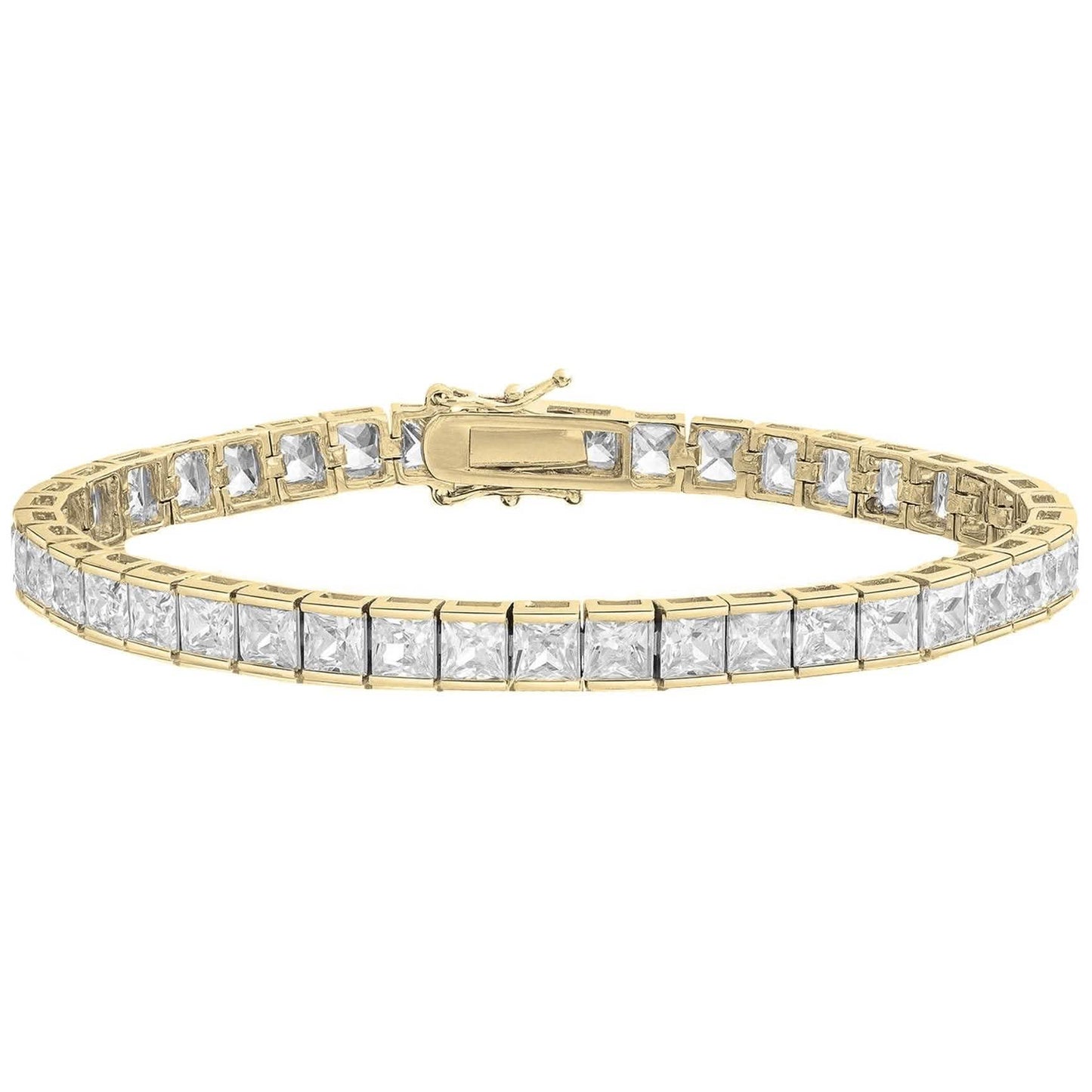 Princess Cut Crystal Tennis Bracelet DailySale