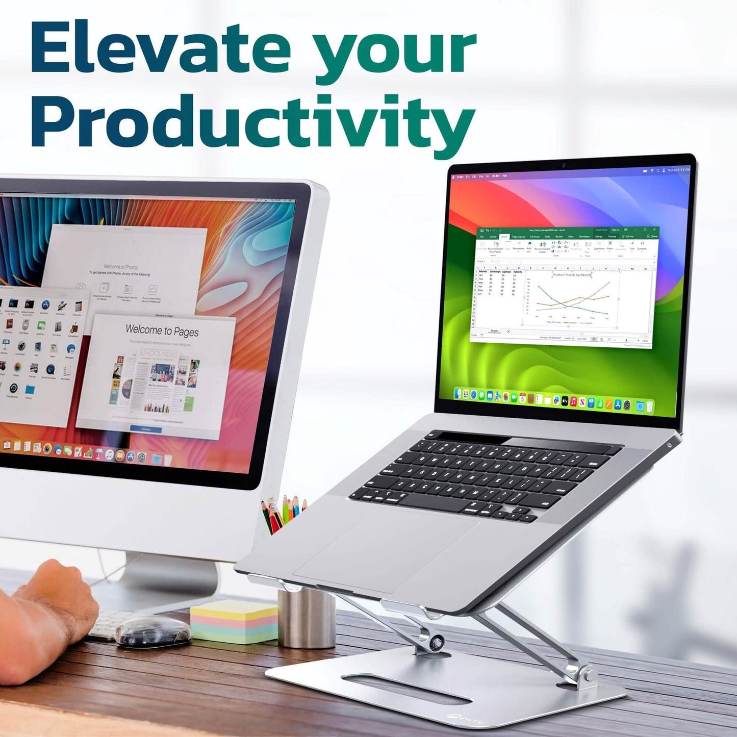 Purely C50 Laptop Cooling Adjustable Stand with Fans DailySale