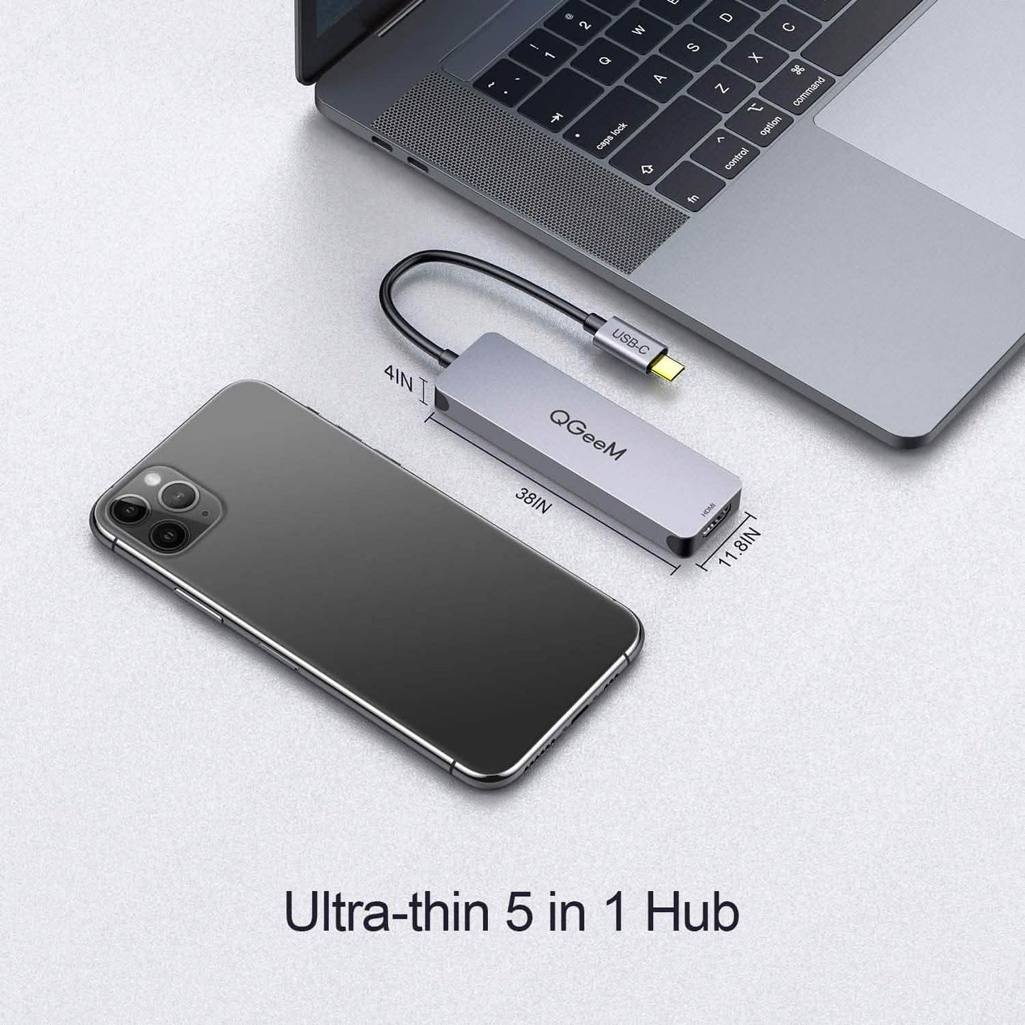 QGeeM 5-in-1 USB C to HDMI Adapter with 4K HDMI Output DailySale