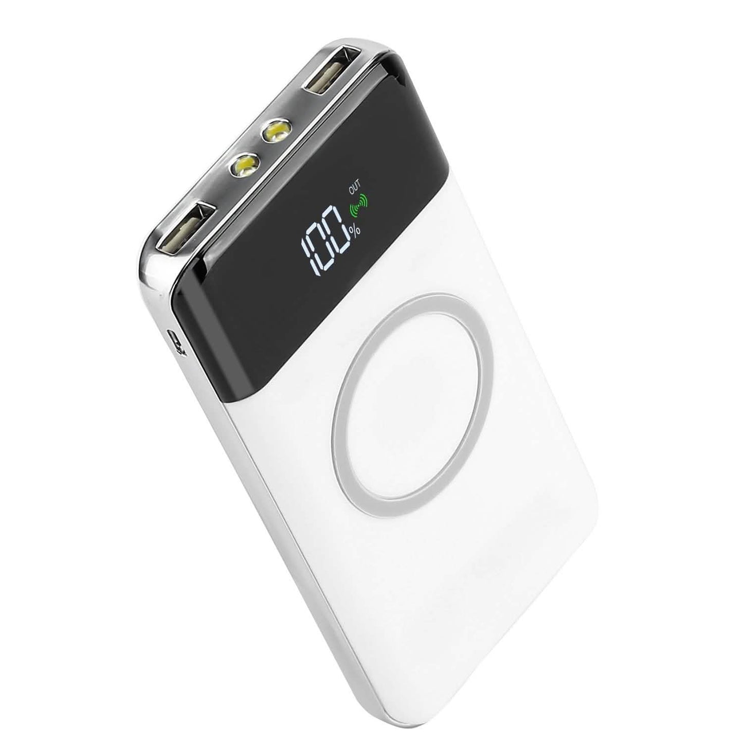 Qi Wireless Station 10000mAh Powerbank with 4 Modes Flashlight DailySale