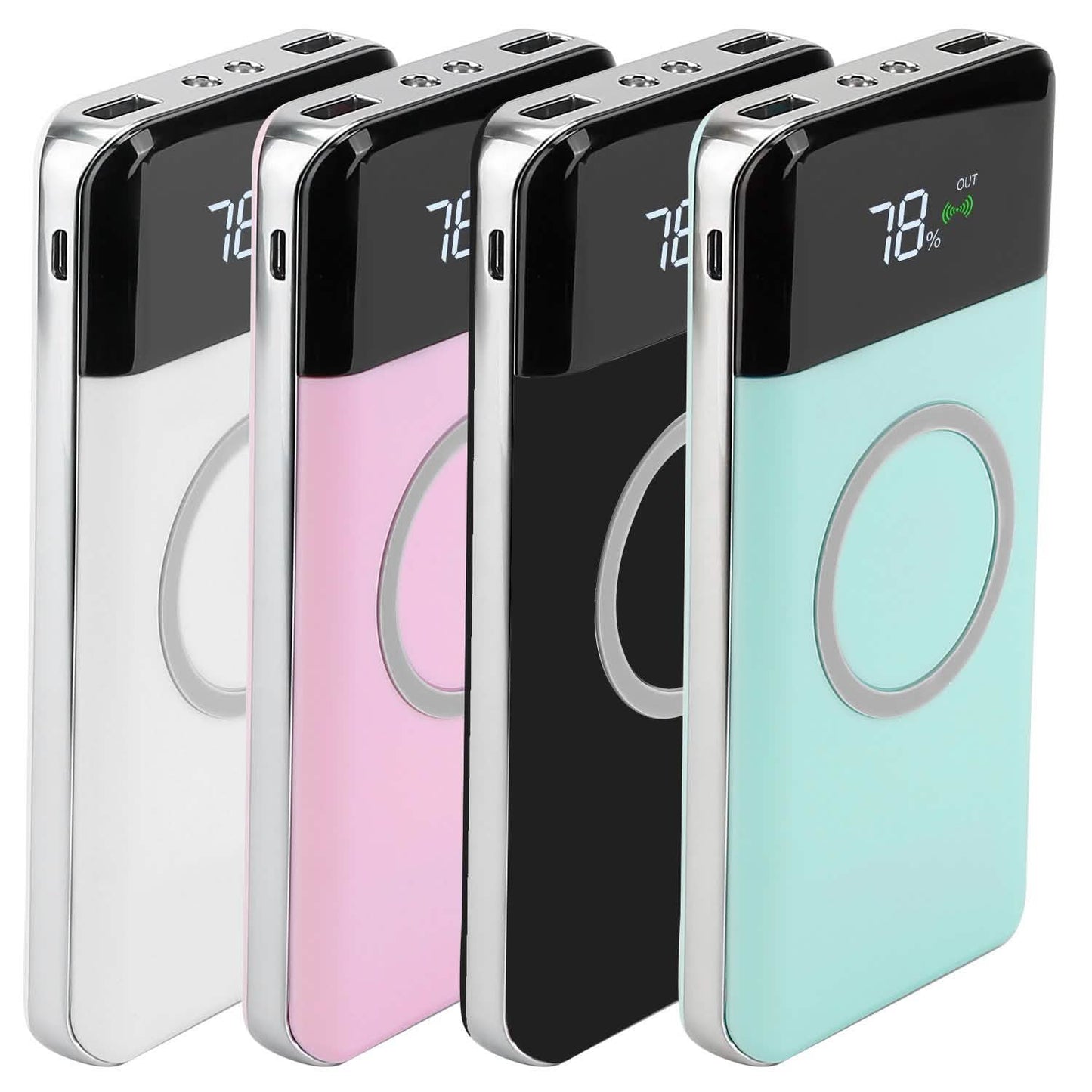 Qi Wireless Station 10000mAh Powerbank with 4 Modes Flashlight DailySale