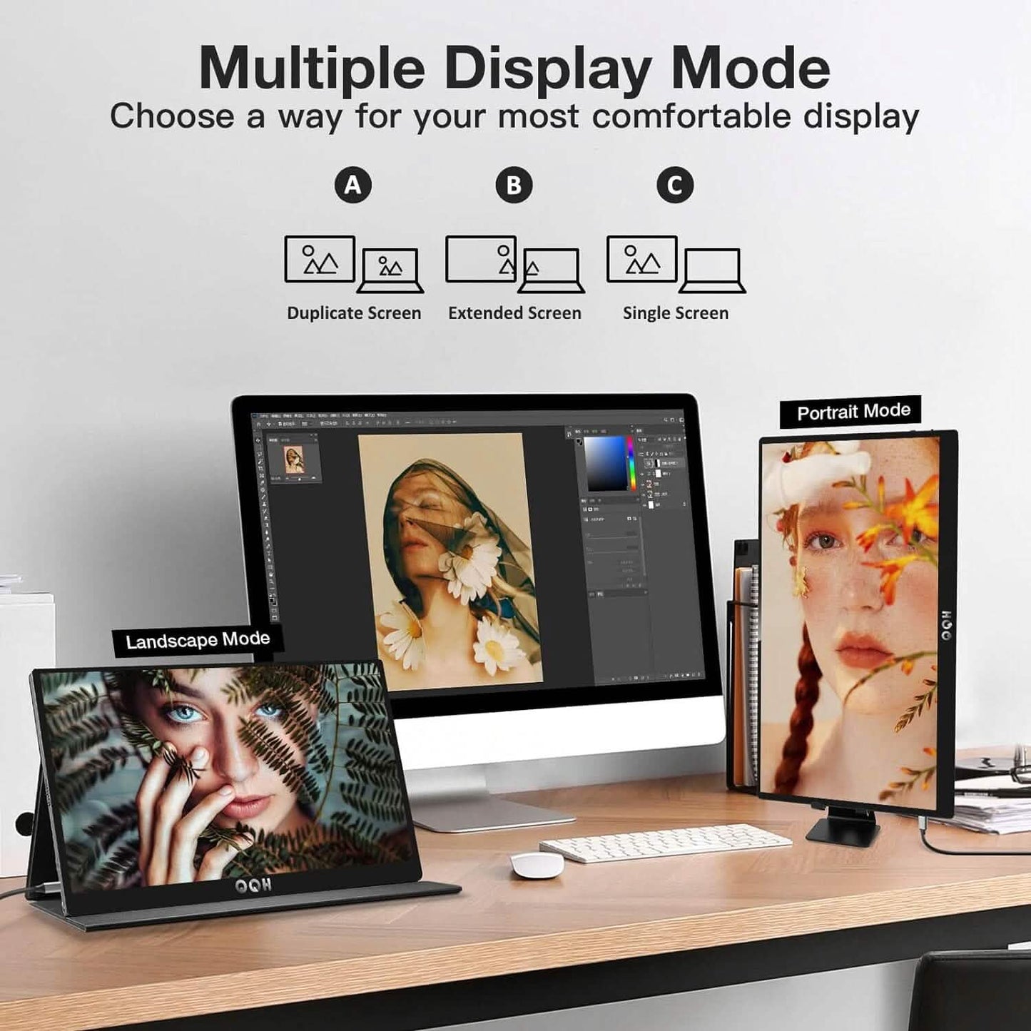 QQH 15.6" 1080P IPS Portable Monitor (Refurbished) DailySale