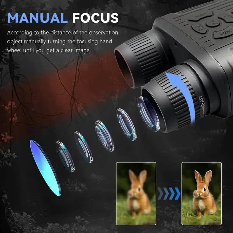 Rechargeable Infrared Night Vision Goggles 10X Digital Zoom with 3'' Screen DailySale