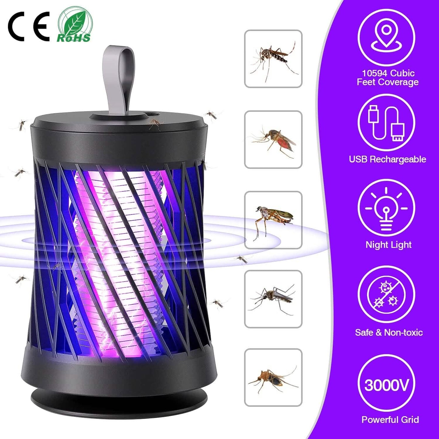 Rechargeable Mosquito Killer Lamp with Night Light DailySale