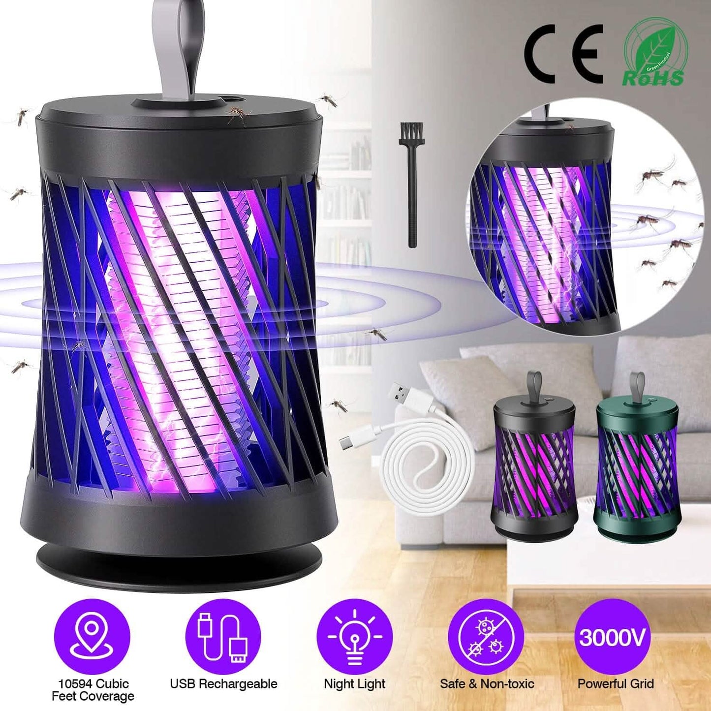Rechargeable Mosquito Killer Lamp with Night Light DailySale