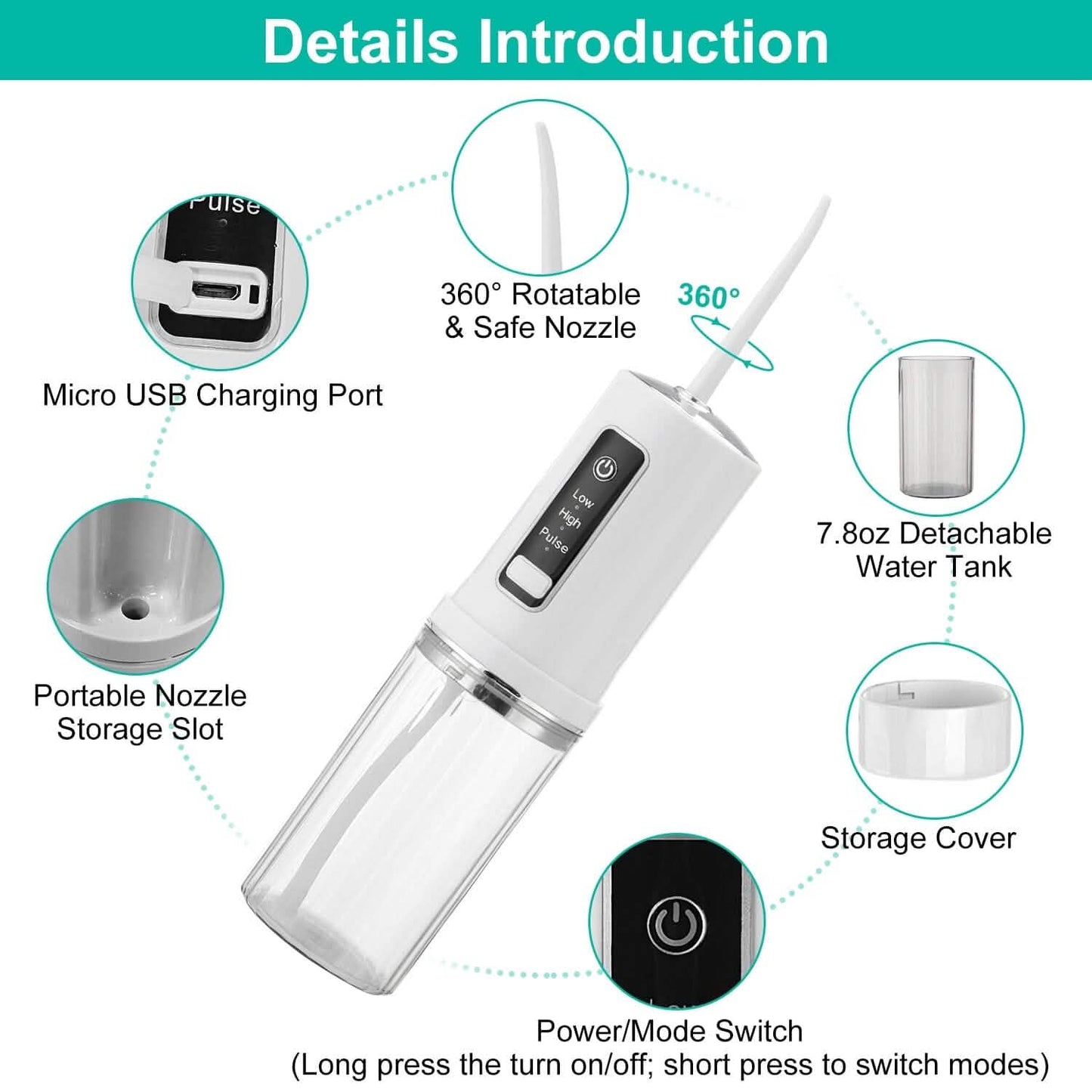 Rechargeable Portable Water Flosser DailySale