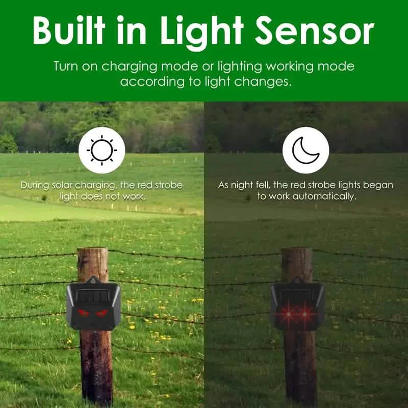 Red LED Light Waterproof Predator Repellent for Gardens DailySale