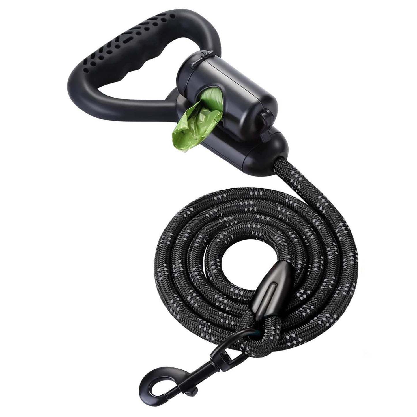 Reflective Durable 2-in-1 Dog Leash 5ft Hands-Free Waste Bag Dispenser DailySale