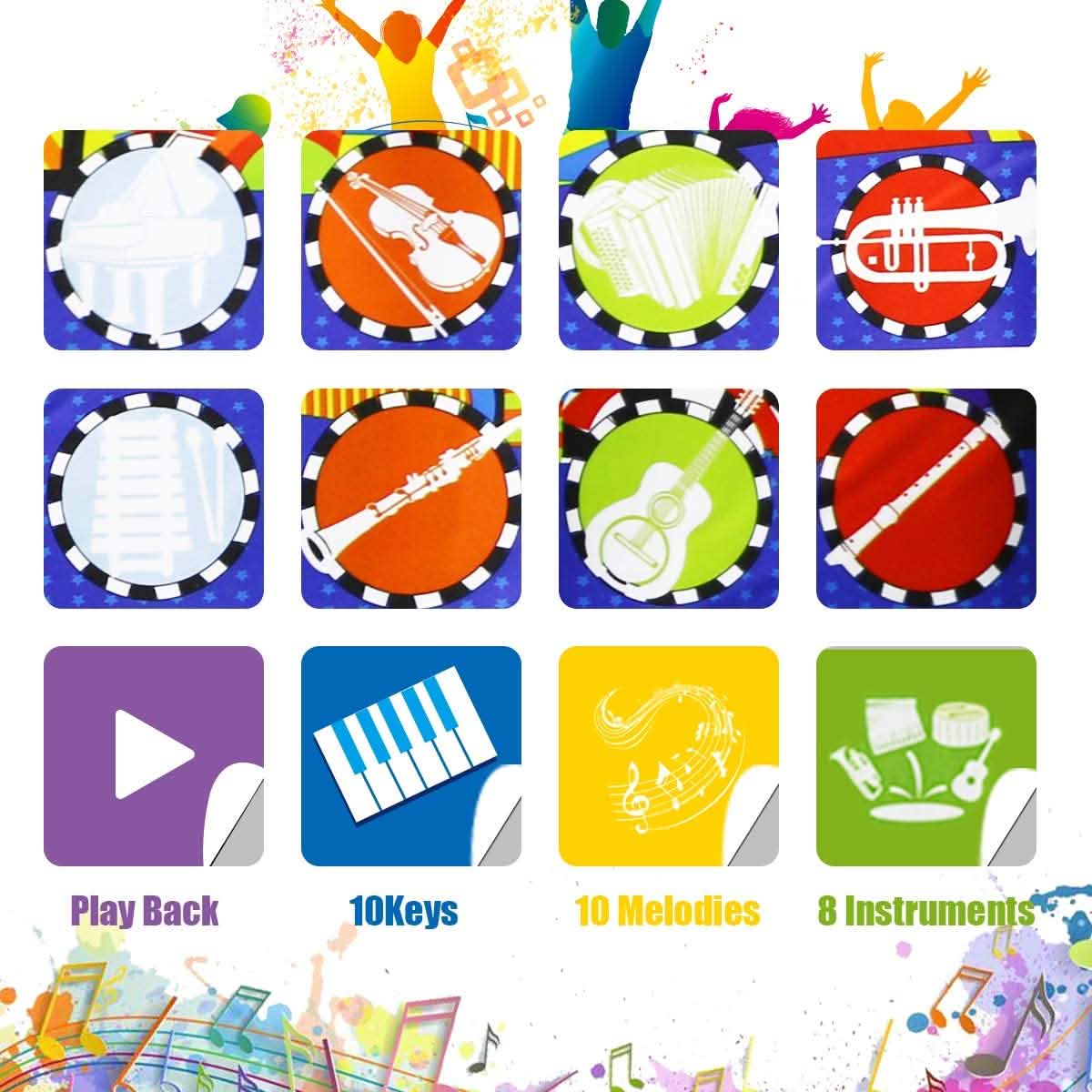 RenFox Kids Musical Mats Early Education Toys DailySale