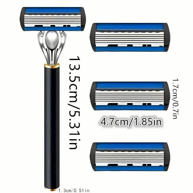 Replacement Razor Blades Safety Shaver Set with Anti-Slip Metal Handle with 1 Razor + 36 Blades DailySale
