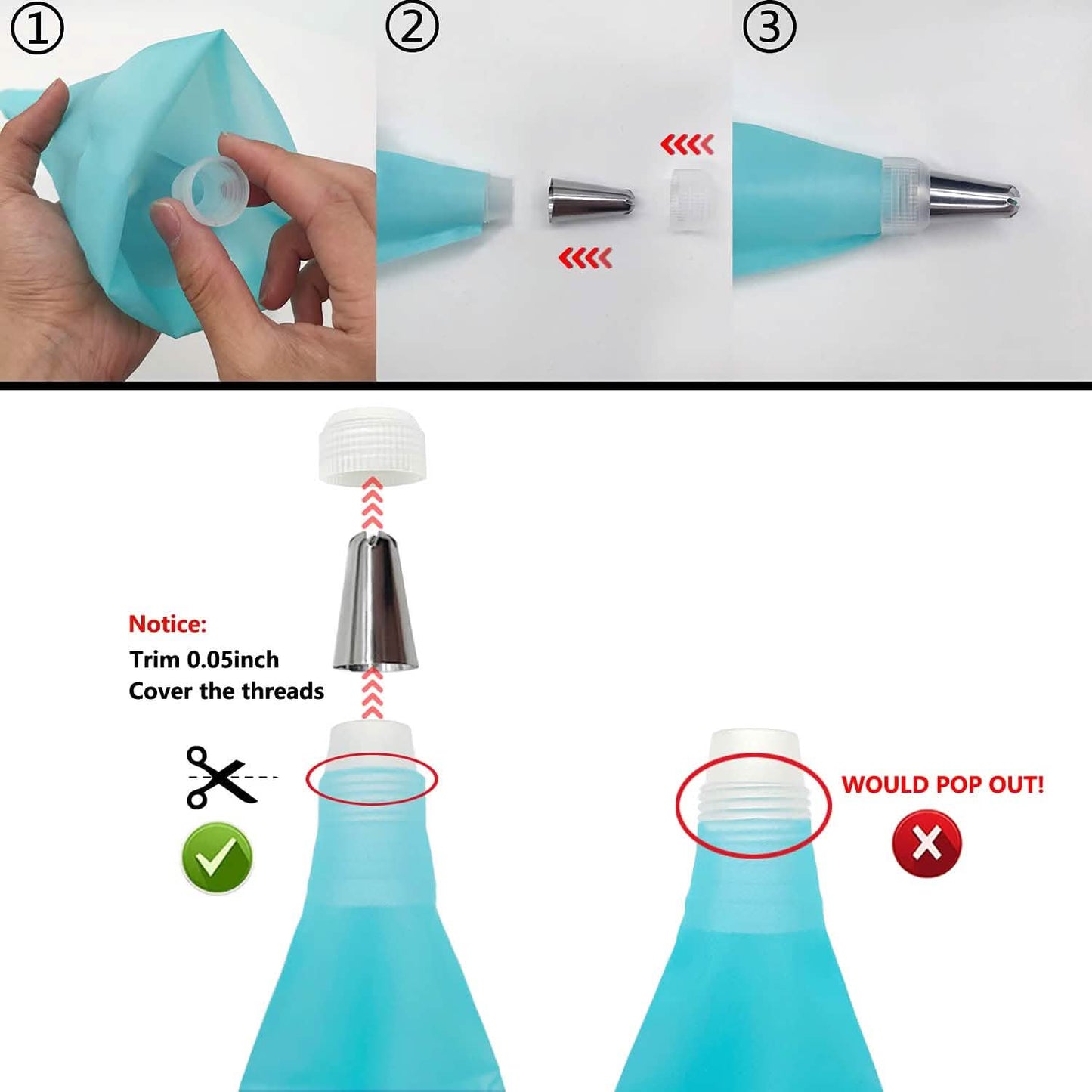 Reusable Cake Piping Bags and Tips Set DailySale