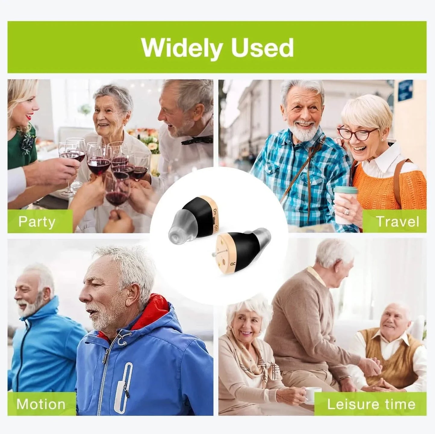 Rechargeable Hearing Aids – Invisible In-Ear, Noise Reduction, Volume Control DailySale