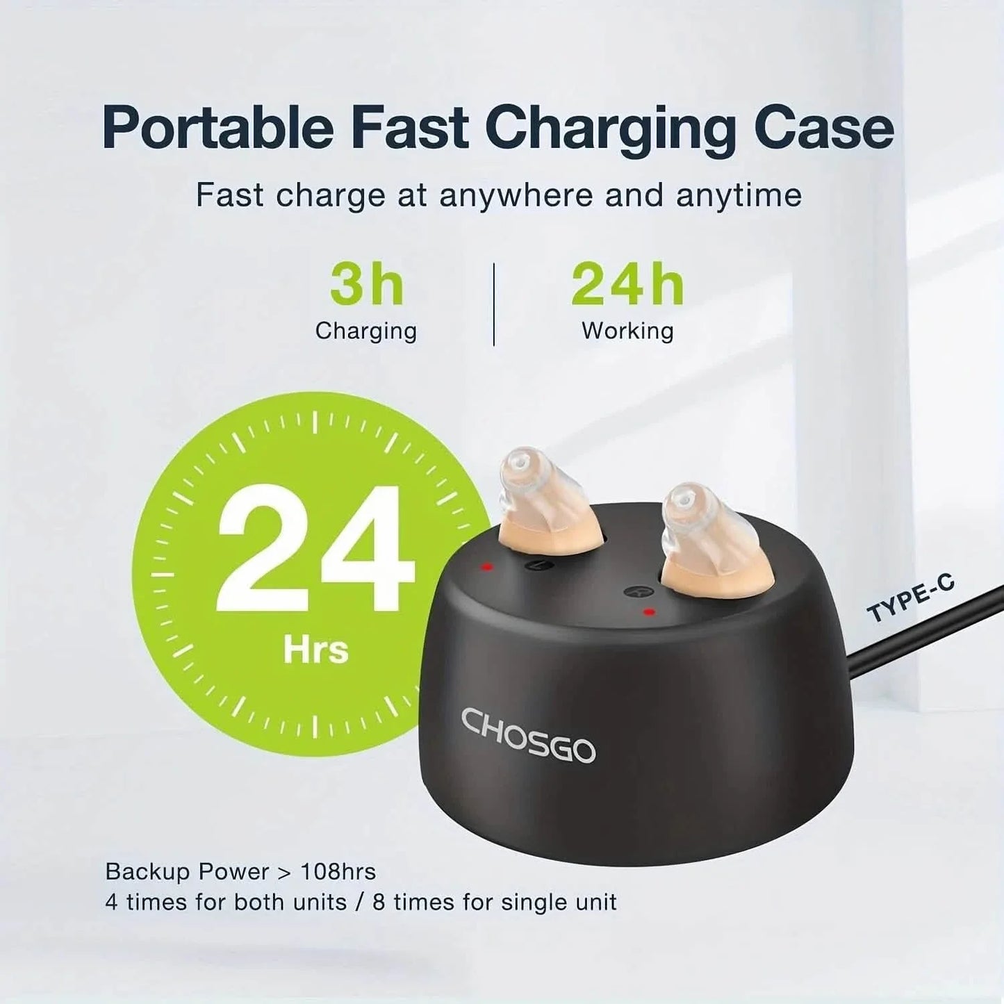 Rechargeable Hearing Aids – Invisible In-Ear, Noise Reduction, Volume Control DailySale